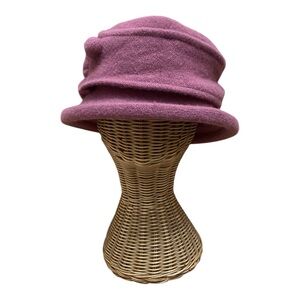 Adora Womens Vintage Pink Felted Wool Cloche Hat Fall Winter Hat